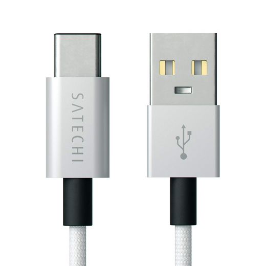 Кабель Satechi Aluminum Type-C USB 3.1 to Type-A USB 2.0 Cable Silver (ST-TCTAS)
