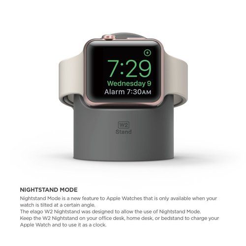 Док-станція Elago W2 Night Stand Dark Grey для Apple Watch