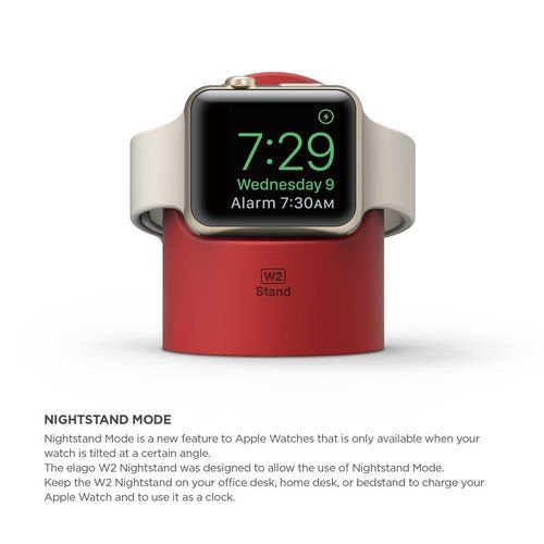 Док-станція Elago W2 Night Stand Red для Apple Watch