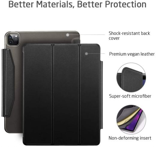 Чехол ESR Yippee Trifold Smart Case Black для iPad Pro 12.9" M1 | M2 ( 2021 | 2022)