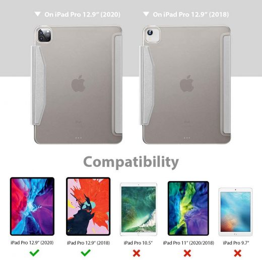 Чехол ESR Yippee Trifold Smart Case Gray для iPad Pro 12.9" M1 | M2 ( 2021 | 2022)