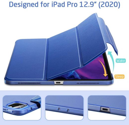 Чохол ESR Yippee Trifold Smart Case Navy Blue для iPad Pro 12.9" M1 | M2 ( 2021 | 2022)