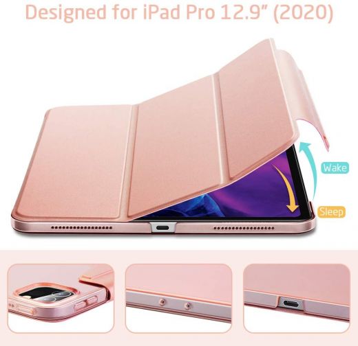 Чехол ESR Yippee Trifold Smart Case Rose Gold для iPad Pro 12.9" M1 | M2 ( 2021 | 2022)
