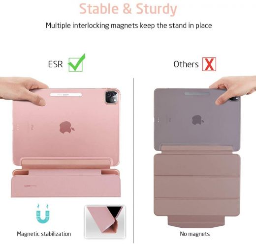 Чехол ESR Yippee Trifold Smart Case Rose Gold для iPad Pro 12.9" M1 | M2 ( 2021 | 2022)