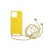 Силиконовый чехол с ремешком CasePro Silicon Yellow для iPhone 13 Pro