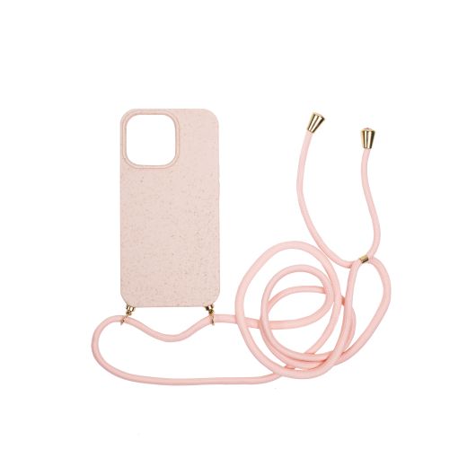 Силиконовый чехол с ремешком CasePro Silicon Pink для iPhone 13 Pro Max