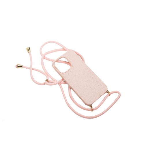 Силиконовый чехол с ремешком CasePro Silicon Pink для iPhone 13 Pro