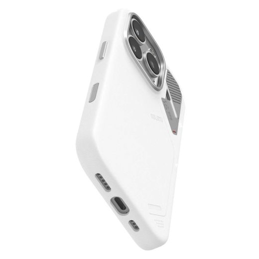 Чохол з екошкіри Aulumu A16 Vegan Leather Camera Control Cover Case White для iPhone 16 Pro Max