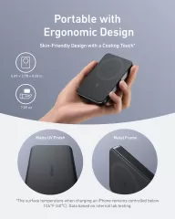 Повербанк Anker MagGo Ultra-Slim 10000mAh Qi2 15W Black Stone (A1664H11)