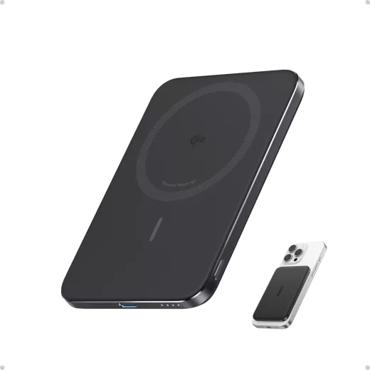 Повербанк Anker Nano Powerbank (5K, Magnetisch, Slim) Black (A1665H11)