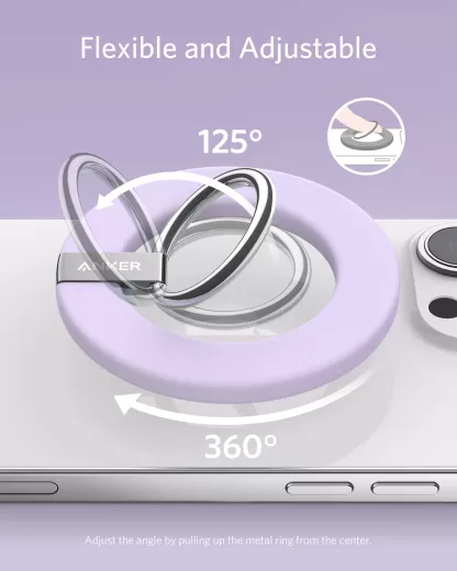Магнітне кільце тримач Anker 610 Magnetic Phone Grip (MagGo) Lilac Purple