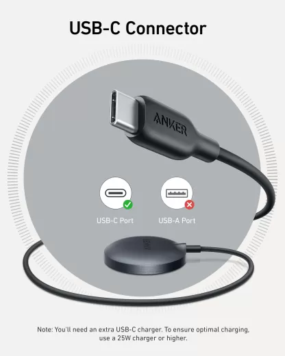 Беспроводная зарядка Anker MagGo Wireless Charger (Pad) with Qi2 15W Black Stone (A25M0111) для iPhone 12 | 13 | 14 | 15