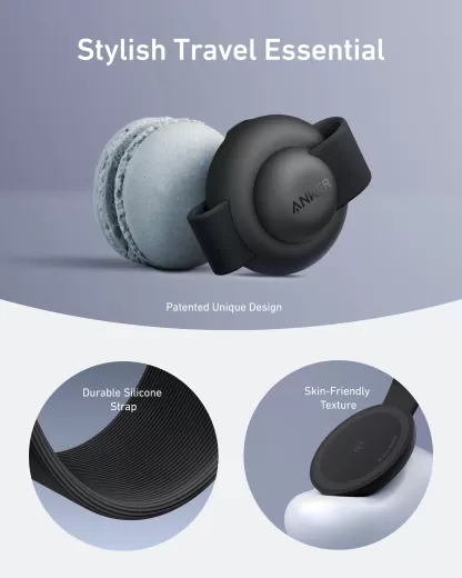 Бездротова зарядка Anker MagGo Wireless Charging Station (3 в 1, Foldable Pad) Black Stone