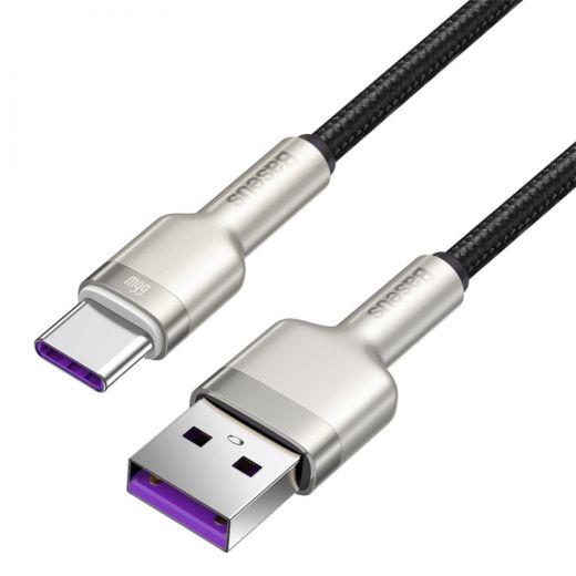 Кабель Baseus Cafule USB 2.0 to Type-C 66W 1m Black (CAKF000101)