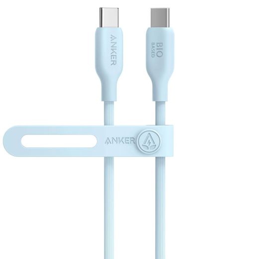 Кабель Anker 543 USB-C to USB-C Cable (Bio-Based) 0.9m Misty Blue (A80E1031)