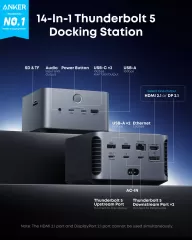 Док-станция Anker Prime TB5 Docking Station (14-in-1, 8K, Thunderbolt 5)