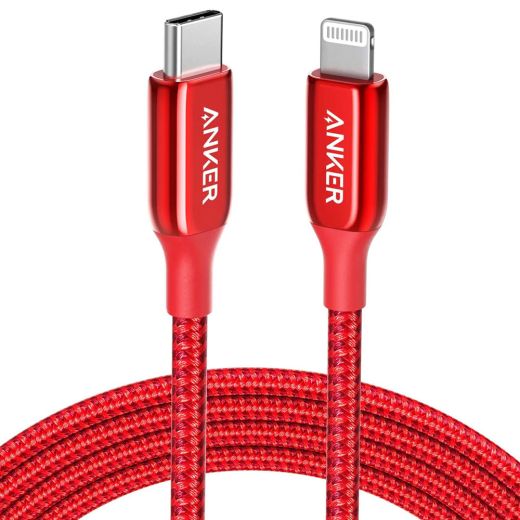 Кабель Anker 762 USB-C to Lightning Cable Red 1.8m (A8843091)