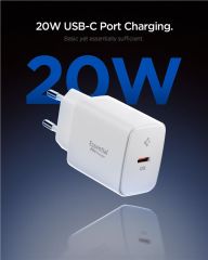 Швидка зарядка Spigen Essential 20W Wall Charger EE201EU White (ACH08701)