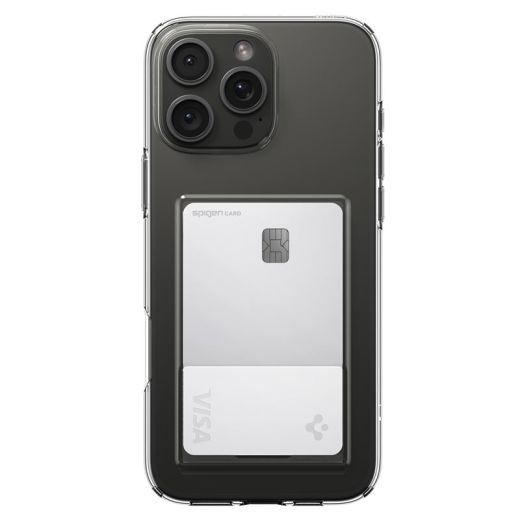 Чехол с кошельком Spigen Crystal Slot Crystal Clear для iPhone 16 Pro (ACS08144)
