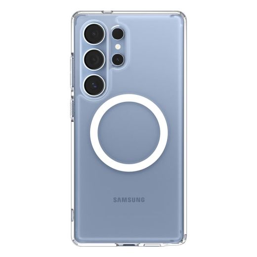 Прозрачный чехол Spigen Ultra Hybrid MagSafe Clear White для Samsung Galaxy S25 Ultra (ACS08956)