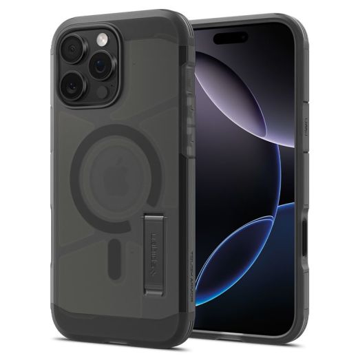 Противоударный чехол Spigen Tough Armor T MagSafe Frost Black для iPhone 16 Pro Max (ACS09070)