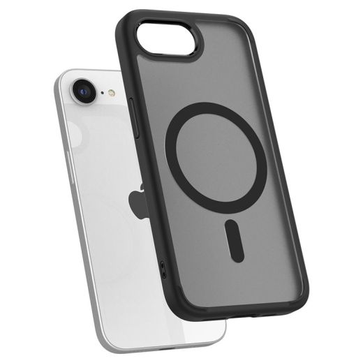 Прозрачный чехол Spigen Ultra Hybrid MagSafe Frost Black для iPhone 16e (ACS09144)