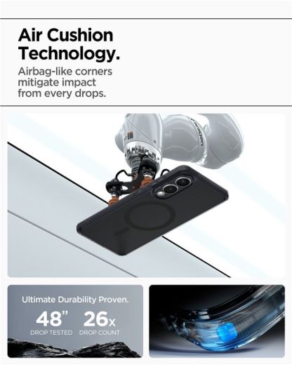 Чехол Spigen Ultra Hybrid (MagFit) Frost Black для Samsung Galaxy S25 Edge (ACS09419)