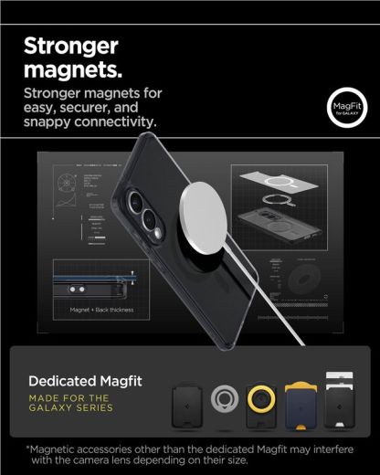 Чехол Spigen Ultra Hybrid (MagFit) Frost Black для Samsung Galaxy S25 Edge (ACS09419)