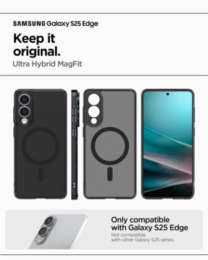 Чехол Spigen Ultra Hybrid (MagFit) Frost Black для Samsung Galaxy S25 Edge (ACS09419)