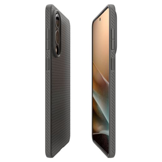 Чохол Spigen Liquid Air Marble Gray для Samsung Galaxy S25 Edge (ACS09421)
