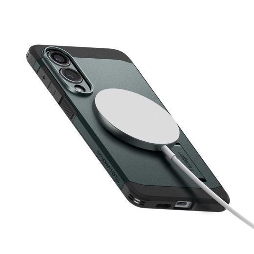 Чохол Spigen Tough Armor AI (MagFit) Abyss Green для Samsung Galaxy S25 Edge (ACS09424)