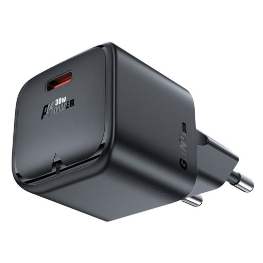 Быстрая зарядка Acefast [A77] GaN Fast Charger USB-C 30W Black