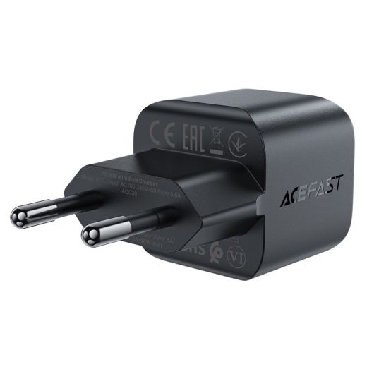 Быстрая зарядка Acefast [A77] GaN Fast Charger USB-C 30W Black