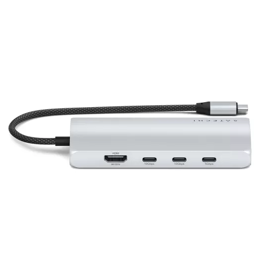 Адаптер Satechi USB-C Multiport Adapter 8K With Ethernet V3 Silver (ST-P8KES)