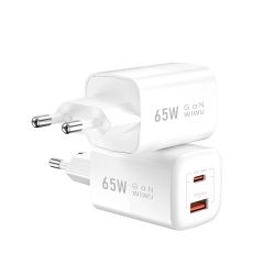 Швидка зарядка WIWU [Wi-U012] Super GaN Wall Fast Charger PD+QC 65W White