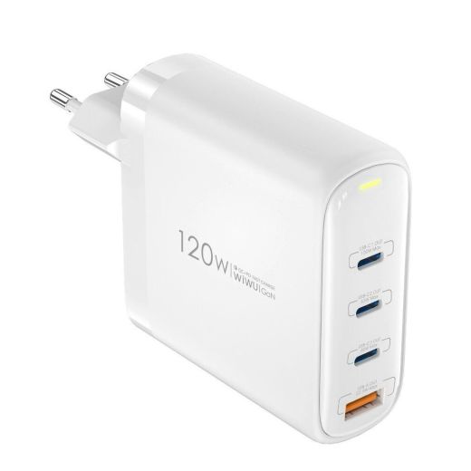 Быстрая зарядка WIWU [Wi-U020] 4in1 GaN Charger Series 3xUSB-C+USB 120W