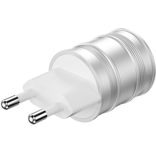 Быстрая зарядка WIWU [Wi-U028] Barrel GaN Fast Charger QC+PD 35W Silver