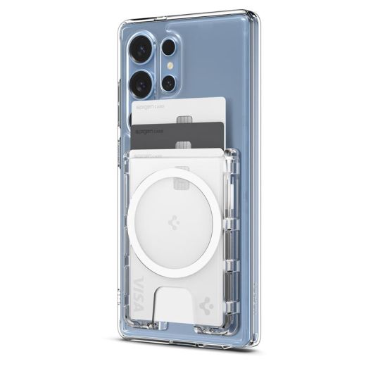 Магнітний гаманець Spigen Ultra Hybrid Wallet MagSafe+ Crystal Clear для Samsung Galaxy S25 Series (AFA09207)