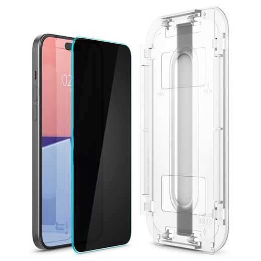 Защитное стекло антишпион Spigen Glass tR EZ Fit HD Privacy 1 шт. для iPhone 16 | 15 (AGL07121)