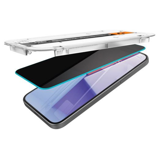 Защитное стекло антишпион Spigen Glass tR EZ Fit HD Privacy 1 шт. для iPhone 16 | 15 (AGL07121)