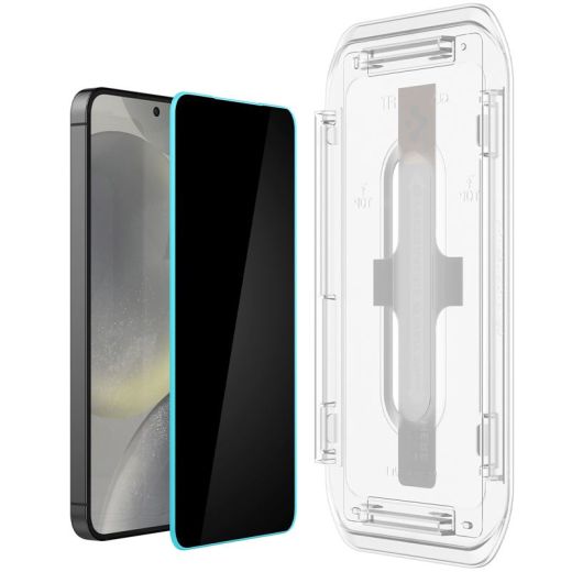 Захисне скло антишпигун Spigen Glass tR EZ Fit Privacy 2 Pack для Samsung Galaxy S24 (AGL07627)