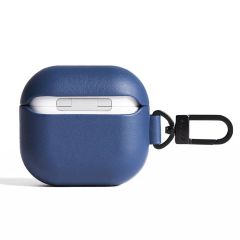 Шкіряний чохол Mujjo Echelon Monaco Blue для Airpods 4 (2024)