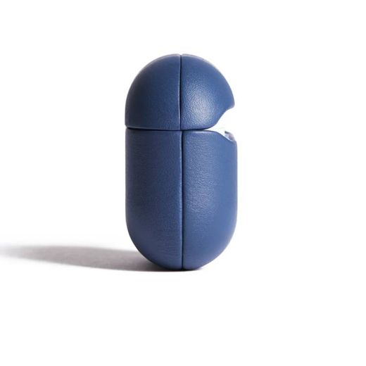Шкіряний чохол Mujjo Echelon Monaco Blue для Airpods 4 (2024)