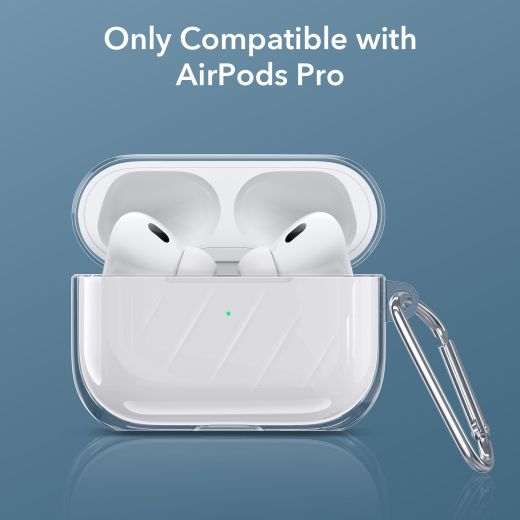 Прозорий чохол з карабіном ESR Air Ripple Carrying Case Clear для AirPods Pro 2 (2022)