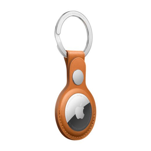 Брелок AirTag Leather Key Ring Golden Brown (MMFA3)