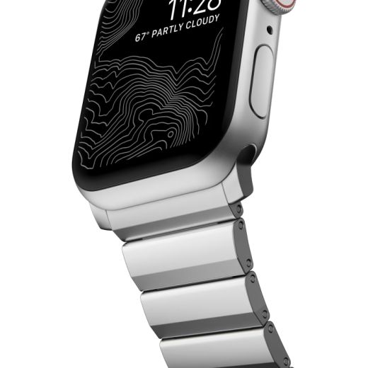 Металевий ремінець Nomad Aluminum Band Silver для Apple Watch 49мм | 45мм | 44мм