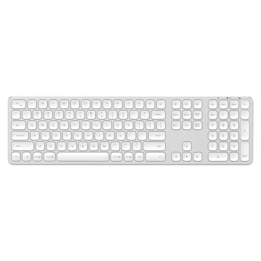 Бездротова клавіатура Satechi Aluminum Bluetooth Wireless Keyboard Silver (ST-AMBKS)