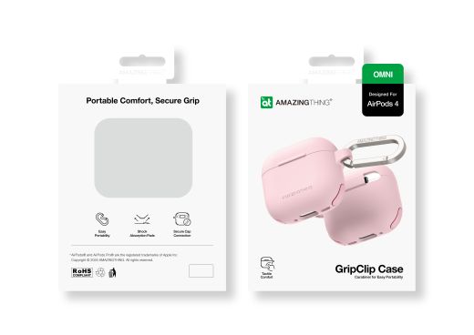 Чохол з карабіном AmazingThing Omni GripClip Case Pink для Airpods Pro 2 (APROP2OMPK)