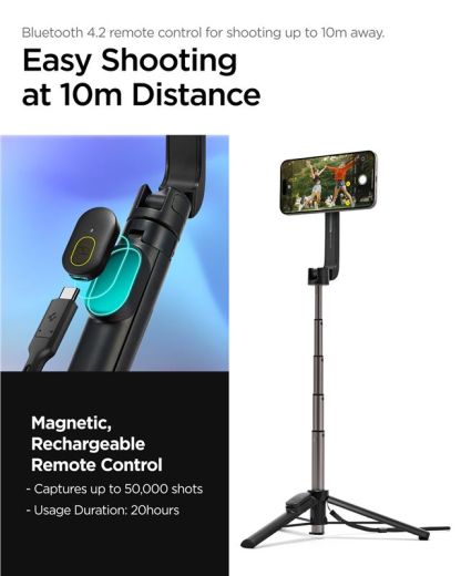 Монопод-штатив для телефону Spigen MagSafe Tripod Selfie Stick Black (AMP07656)