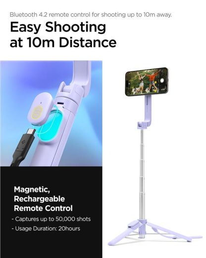 Монопод-штатив для телефону Spigen MagSafe Tripod Selfie Stick Lavender (AMP07658)